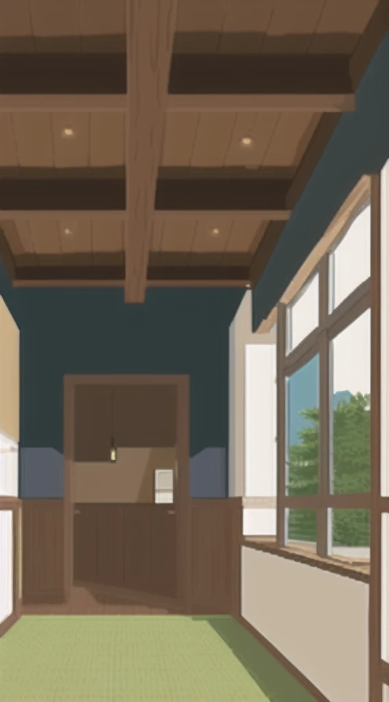 Pixel Art,Third floor interior,Night outside the window