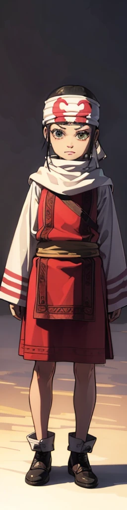 Extremely beautiful cutte kid 10yearl old kid kid body extremely detailed clothing expensive cowl bandana on forehead profile image full body image style girly face side view girl looking at me ultra cute face kid extremely detailed face extremely detailed facial detailed
