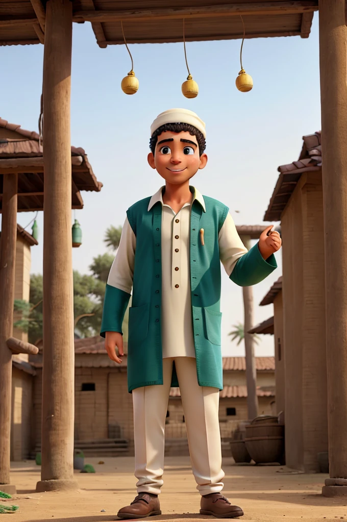 A man celebrates Eid al-Adha