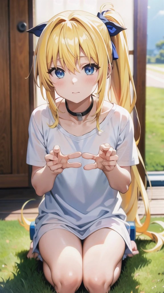 (masterpiece:1.3, highest quality, Ultra-high resolution, Very detailed), (Realistic:1.1, photoRealistic:1.4), Beautiful illustrations, Perfect lighting, colorful, Written boundary depth, Beautiful detailsまでこだわった髪, Beautifully detailed face, Beautiful details, Beautiful clavicle, Beautiful body, Beautiful breasts, Beautiful thighs, Beautiful legs, Beautiful fingers, View audience, 1 girl, Japanese, high school girl, Perfect Face, (Perfect Anatomy, Anatomically correct), Cute and symmetrical face, Baby Face, Sunburn, Shiny skin, (Middle Hair:1.5, Twin tails:1.2, blonde), Asymmetrical bangs, blue eyes, Long eyelashes, (Medium Chest), thin, ((Collared short-sleeved shirt, Light blue shirt, , Grey plaid pleated skirt, To the Navy)), No pants, (Beautiful views), evening, (Outdoor, distant cityscape), Are standing, (peace sign), (Cute Smile, Blushing、Upward glance, Open your mouth), (Very open vagina:0.4),(Semen overflowing from the vagina:1.2),(Tears overflowing),(Girl and zombie and zombie penis inserted inside vagina:1.5),