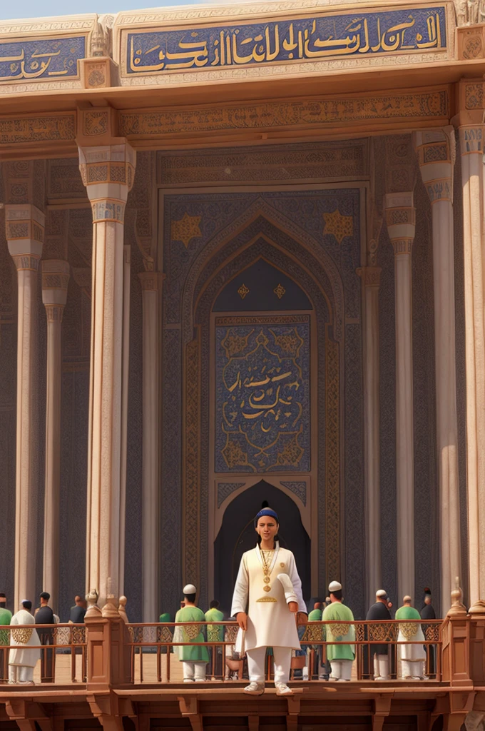A man celebrates Eid al-Adha in makkah