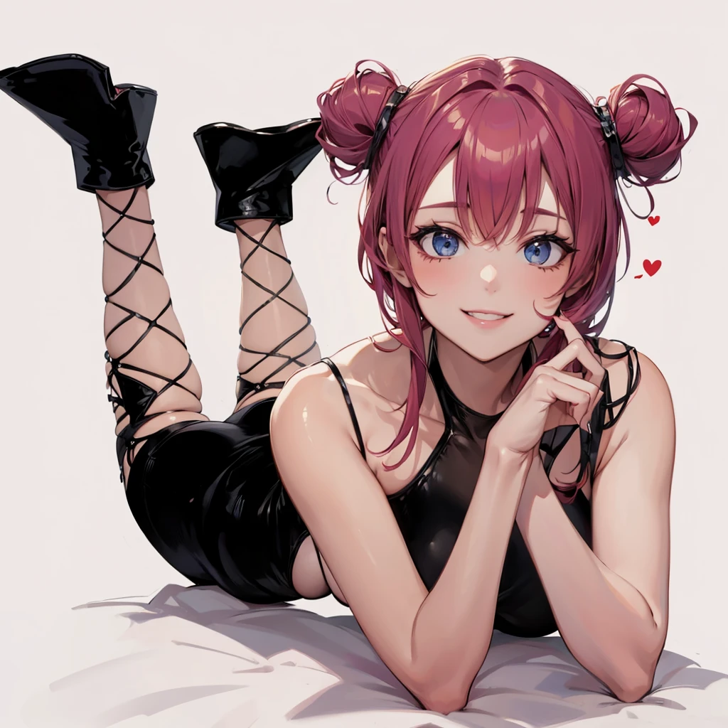 sexy woman, flirtatious smile, looking at camera