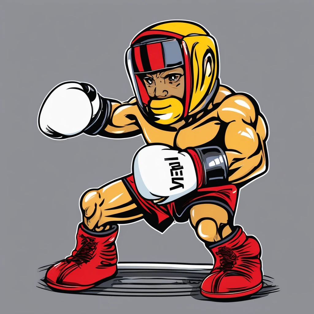image haute qualité , abeille , cartoon , gants boxe ,ring , boxing