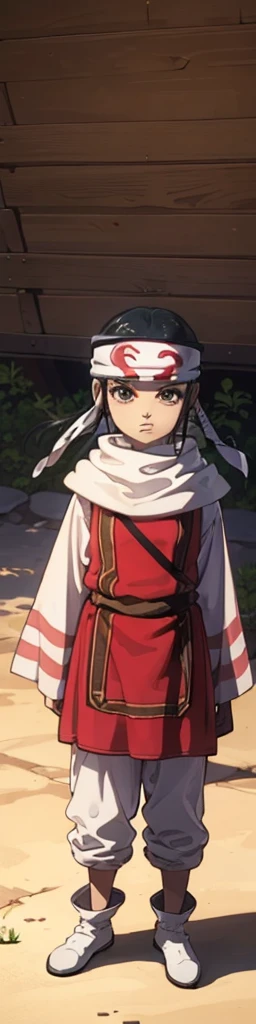 Extremely beautiful cutte ??? 10yearl old kid kid body extremely detailed clothing expensive cowl bandana on forehead profile image full body image style girly face side view girl looking at me ultra cute face kid extremely detailed face extremely detailed facial detailed