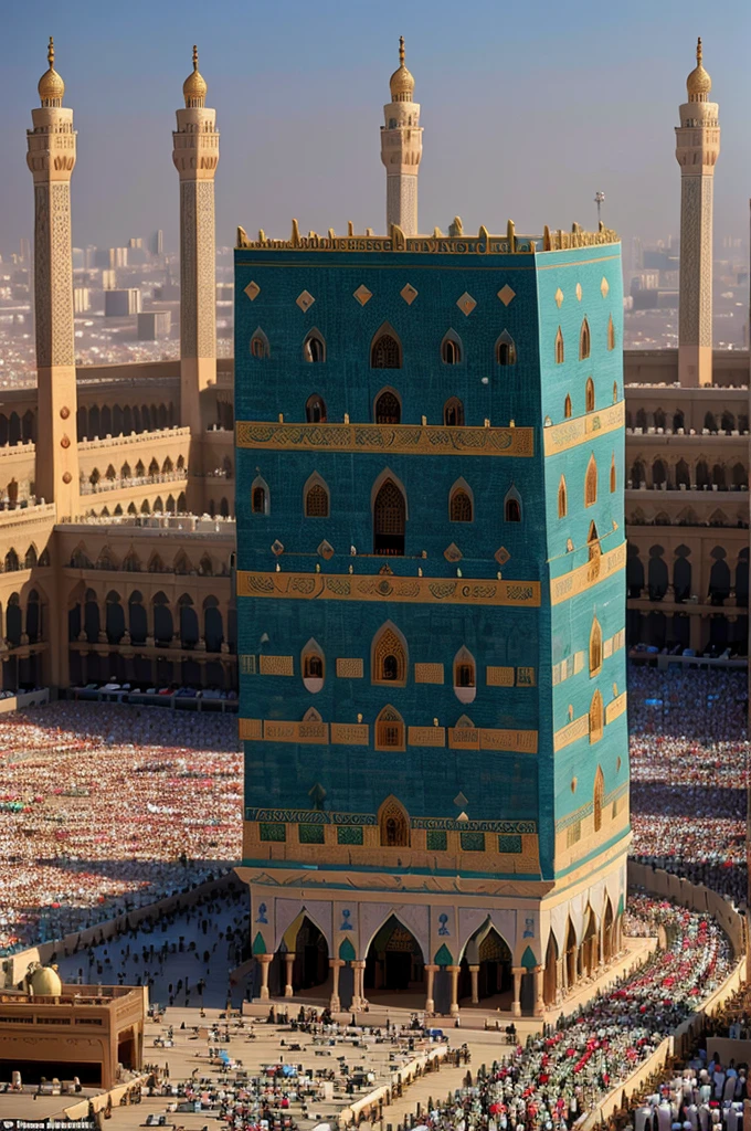 A man celebrates Eid al-Adha in Mecca during the Hajj season