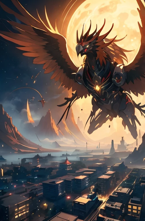 in a panoramic view,photographeralestic,A giant golden mechanical phoenix flying in space,The modular composition of the whole body of gold machines,Smelting of gold and precious metals,olhos de gema azul,The tail is a red jewel,Apresenta encantadores motivos decorativos otomanos,Conjunto com pedras preciosas luxuosas em uma variedade de cores,Asas de alta tecnologia,Tail bomb propulsion,decorado com diamantes,The huge wings are densely covered with extravagant ornaments,Huge mechanical phoenix,Fly over the galactic starry sky,There are fighters out there,perfect composition,o detalhe,A luz e a sombra funcionam melhor,Maiorqualidade,Esta pintura realista renderizada em CG oferece uma cena grandiosa e impacto visual,Let the viewer feel a wonderful and magnificent sci-fi world。epic,rico em detalheakes a spectacular sight,Use Pixai para dar vida a poderosos modelos de IA, Show the creativity and limitless possibilities of our imagination. Experimente o futuro da paisagem urbana no Pixai,Immerse yourself in a visionary world of art,o detalhe, Obra de arte, melhor qualidade, 8K, (pele oleosa, cell shading:1.3), arte de linha em cores, (The art of Maciej Cuciara:1.15), arte de Greg Rutkowski,detalhes intrincados, texturas finas, surreal,perfect composition,Uma detalhada,cinematic texture,realisticamente,photographeralestic,Maiorqualidade,,Version Tone Mapping, altamente detalhado, Suavidade, sharp focus, Beautiful lightingn, epic effect,photographer, The rear window light is backlit, lighting dinâmica, mist, complexo, film grain, professinal,,volumetric lighting, underground spreading, bons destaques, boas sombras, cinematic light,Beautiful soft light studio,luz de aro,elegance,fundo lindo,octane rendering,Estilo Giger de RH,8K,Quoridade superior,obra-prima,lighting,suave e bonito,altamente detalhado,Computer graphics wallpaper,(realisticamente,fidelidade:1.37),fora do comu