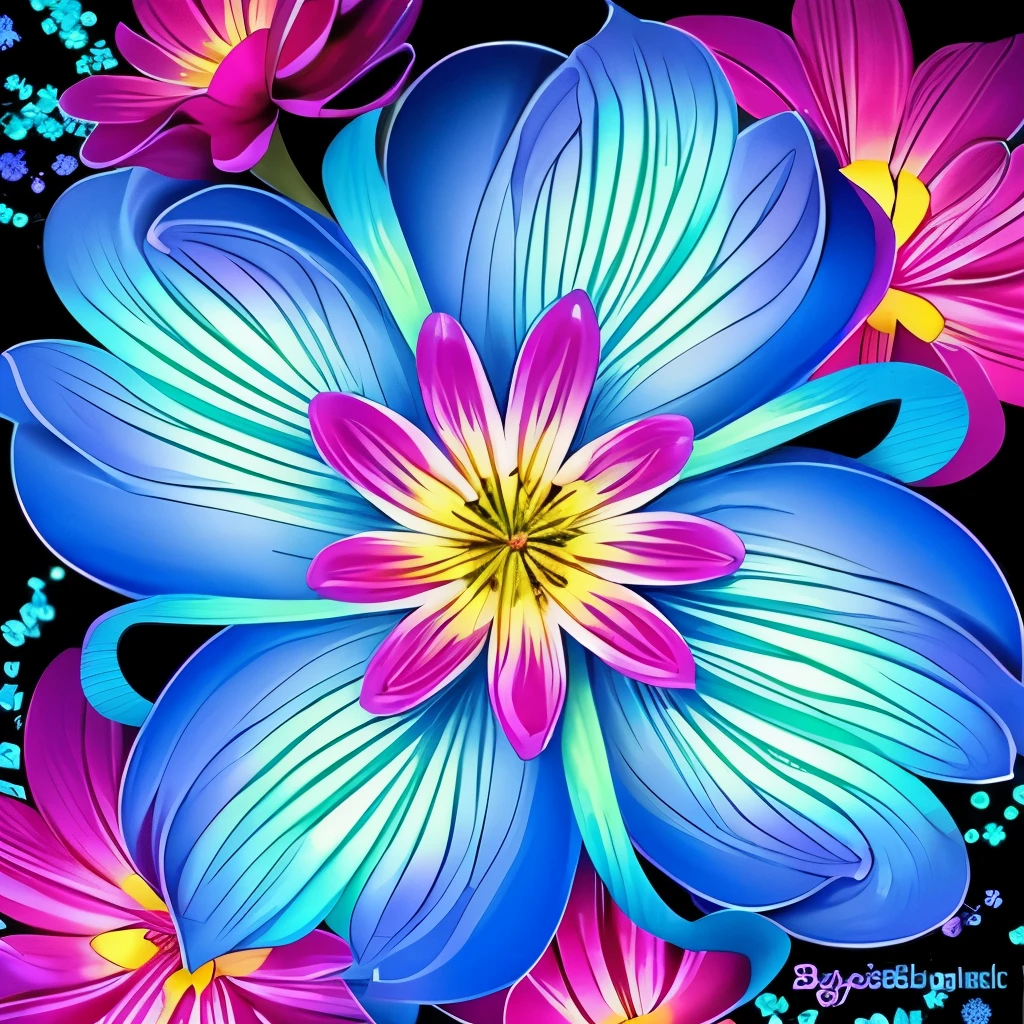 a flower with swirls and a blue background, glowing delicate flower, beautiful!!! digital art, gorgeous digital art, beautiful gorgeous digital art, very beautiful digital art, lily flower, beautiful color art!, beautiful digital art, by Marie Bashkirtseff, magical flowers, 🌺 cgsociety, beautiful flower, glowing flowers, by Albert Kotin, luminous flowers