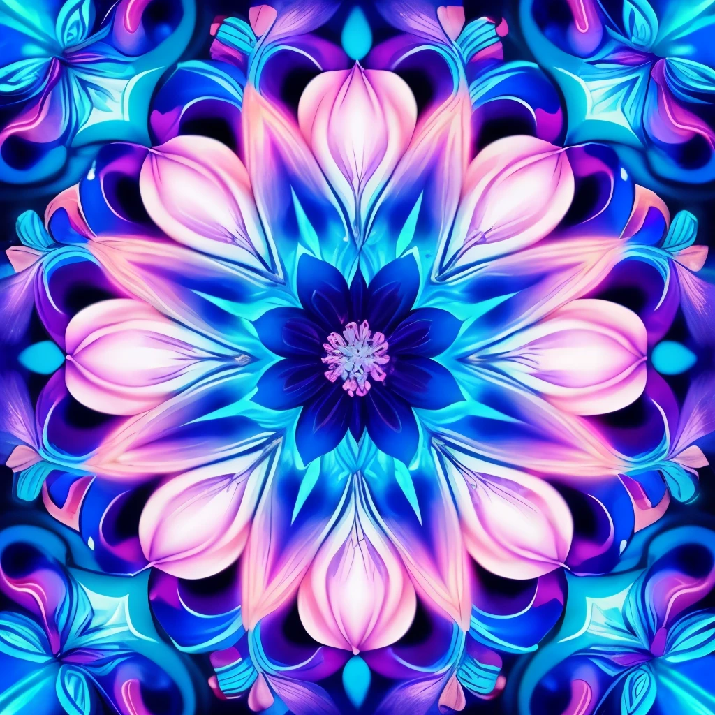 a flower with swirls and a blue background, an airbrush painting by Marie Bashkirtseff, trending on cgsociety, psychedelic art, glowing delicate flower, beautiful!!! digital art, gorgeous digital art, beautiful gorgeous digital art, lily flower, very beautiful digital art, beautiful color art!, beautiful digital art, magical flowers, 🌺 cgsociety, beautiful flower, glowing flowers