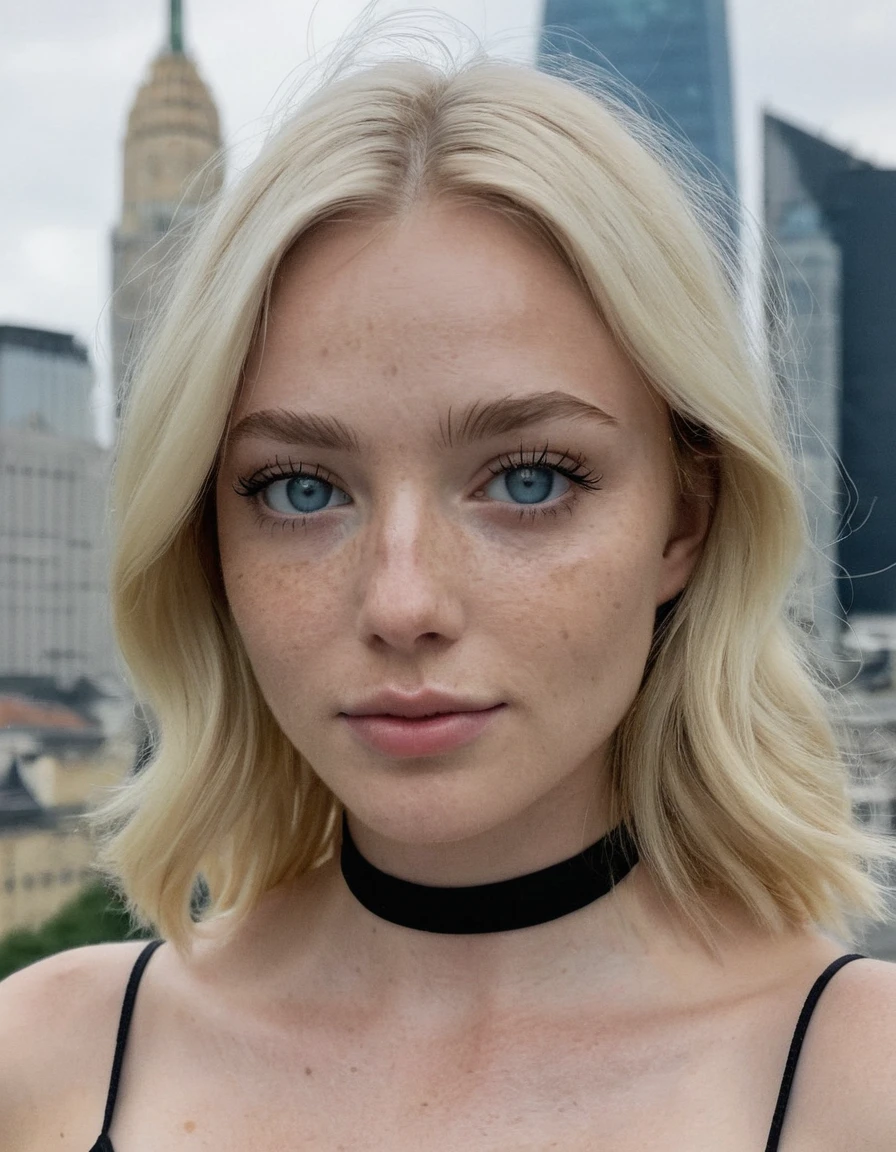(Skin Texture, pores, natural,iPhone,RAW)), (blonde hair: 1.3) natural lighting,Highest Quality full body photo of a stunning woman blue eyes, freckles ,black thin choker, black top, cleavage, Nikon Z9, realistic matte skin, blurry city in the background, 8K, symmetric, Negative prompt: ugly, deformed, airbrushed, photoshop, rendered, (multiple people), blurry, cleavage, red lipstick,
Steps: 30, Size: 1024x1024, Seed: 359619618, Model: juggernautXL_v7Rundiffusion, Version: v1.7.0, Sampler: DPM++ 2S a Karras, CFG scale: 5.5, Model hash: 0724518c6b, "krfroseth_xl_1_standard_merger_14_90_02_08: 5b5439b0311c"