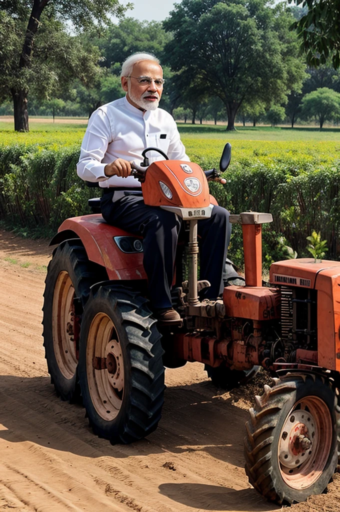 Modi tractor driving