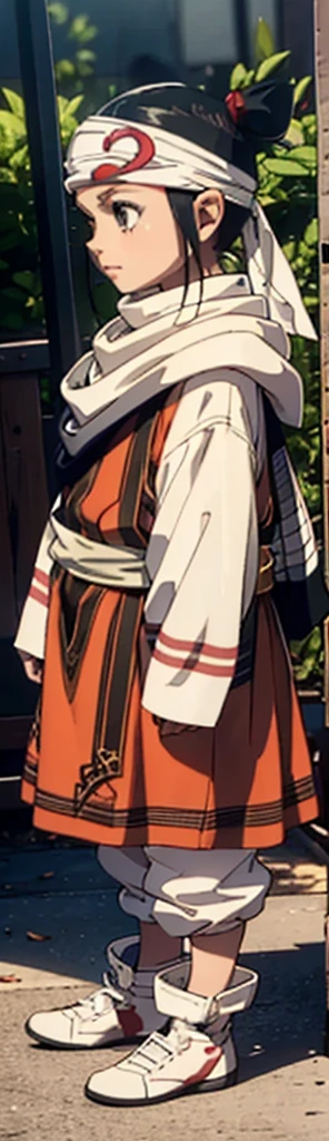 Beautiful ??? face quality clothing Extremely beautiful cute kid 7year old kid kid body extremely detailed clothing expensive cowl bandana on forehead profile image full body image style beautiful kid face side view ultra cute face ??? beautiful kid kid like face