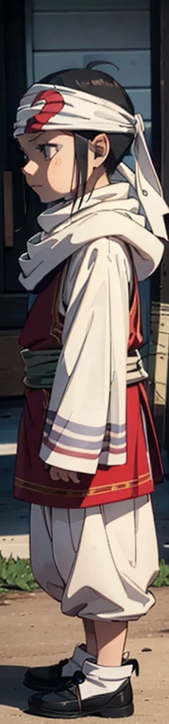 Beautiful ??? face quality clothing Extremely beautiful cute kid 7year old kid kid body extremely detailed clothing expensive cowl bandana on forehead profile image full body image style beautiful kid face side view ultra cute face ??? beautiful kid kid like face