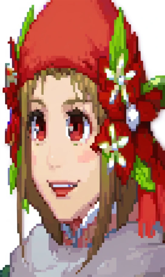 pixel art,Replenish the body,Full body painting,Full body of a person wearing a red hat and scarf, 清晰的角色扮演人物Full body painting, JRPG characters,masterpiece,Highest quality