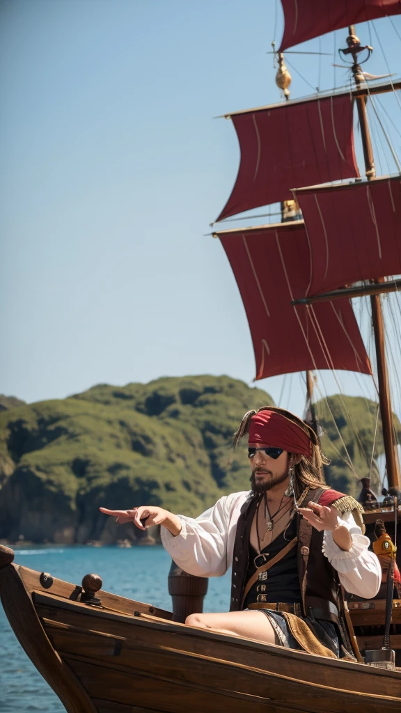 Cosplay,pirate in a Pirate Ship