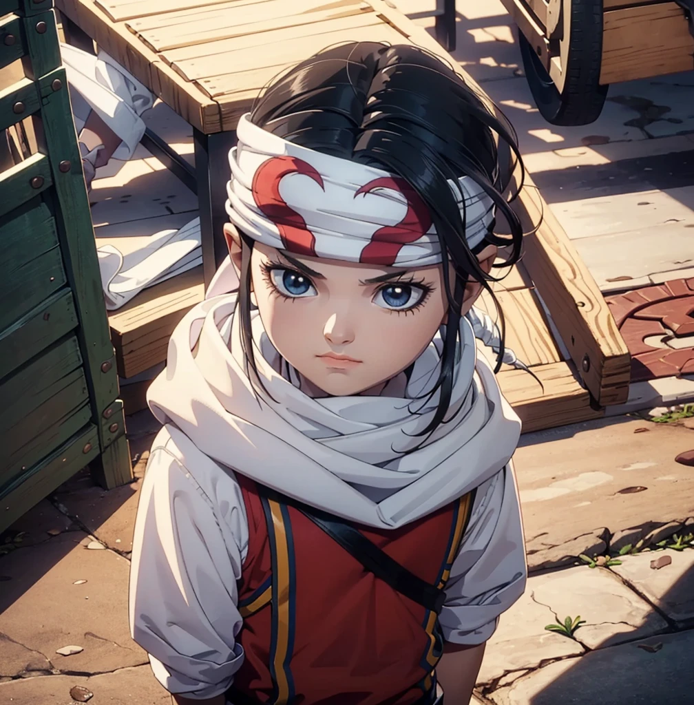 Beautiful kid face quality clothing Extremely beautiful cute kid 7ar old kid kid body extremely detailed clothing expensive cowl bandana on forehead profile image full body image style beautiful kid face side view ultra cute face kid beautiful kid kid like face different views