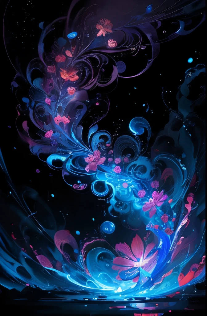 a flower with swirls and a blue background, an airbrush painting by Marie Bashkirtseff, trending on cgsociety, psychedelic art, glowing delicate flower, beautiful!!! digital art, gorgeous digital art, beautiful gorgeous digital art, lily flower, very beautiful digital art, beautiful color art!, beautiful digital art, magical flowers, 🌺 cgsociety, beautiful flower, glowing flowers