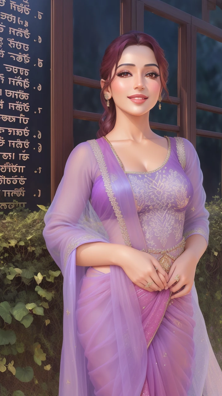 (Masterpiece:1.4), CG Unity 8k walpaper, ((Realistic: 1.2)), Ray Tracing, k,a girl 20 years, ((Luxury glitter Burgundy wearing an elegant saree: 1.2)), Beautiful curves on body, Young figure, Super round Young breasts under the saree blouse, Naval showing, ((beautiful ovel shape belly button)), curly long hair,deep black eyes,shiny red lips,brown skin,lotus flower in her hair, palms decorated with henna,in a blooming garden,bright colorful flowers,green grass,blue sky,sunshine falling on her,peaceful and serene expression,subtle smile on her face,fingers delicately touching flower petals,body language full of grace and elegance, scenic beauty,painting as medium,detailed and vivid,high-resolution image,photorealistic rendering,vibrant colors,soft lighting, [(4 different Poses),(pose 1: Grab hair with both hands, tighten tummy to lift hips,stand side ways),(pose 2: strech your arm,hand on hip, tighten tummy and lift hip),(pose 3: tilt head to smile,put arm behind back,place arm side by leg),(pose 4: title your head to smile,put your hands naturally by your side,stand side ways)], (Detailed poses), (Detailed Dress), (detailed background) , Beautiful human real fingers, beautiful human real hands, Real human natural skin, 