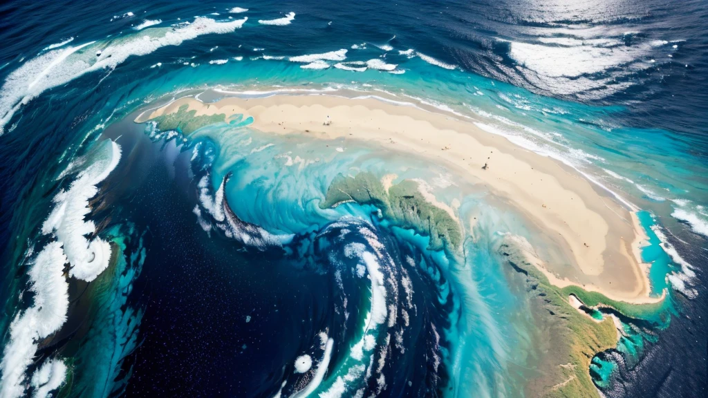 Ends of the earth, falling ocean water, flat earth theory, 4k images.Hawaii