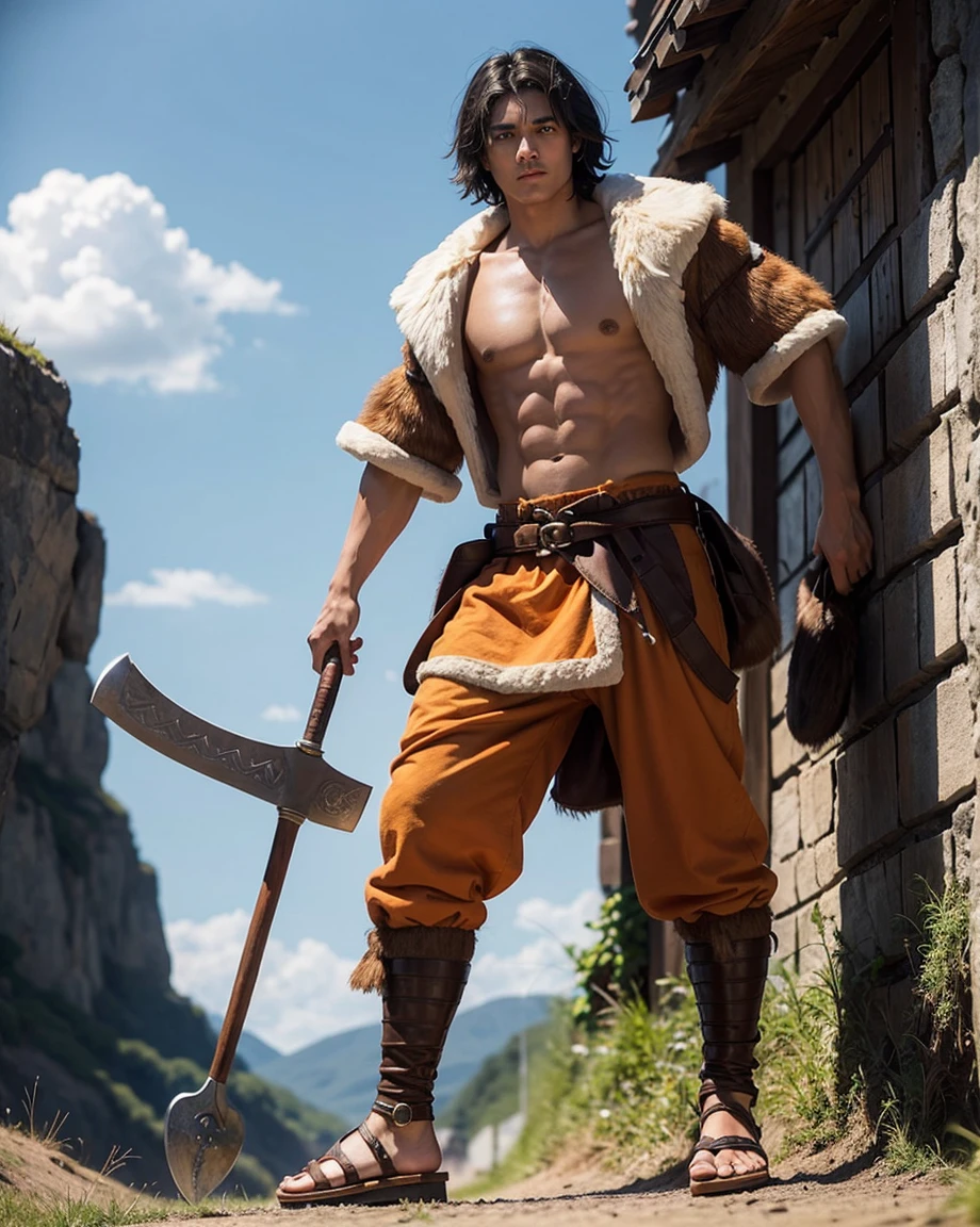 The animations are rich in detail。40-year-old thin man,Timid and cunning look,Obscene and treacherous, mercenary,This is a high-quality 8K masterpiece, fantasy,Earth element magic,sewer background