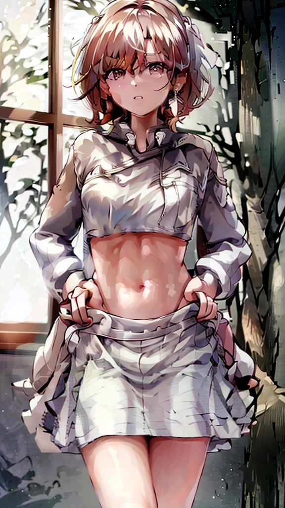 a girl, wearing thin skirt,((4k resolution)),((high quailty lens)),((best graphics model)),((Bright balance and soft ratio)), ((moderate dark balance)),((dark area 30%)),((((contrast 10%)), BREAK,((building best quality)),((ratio sun beam 60%)),((Sky light 10%)),BREAK,Japanese style colors, Soft-beam light, the way smooth, afternoon light