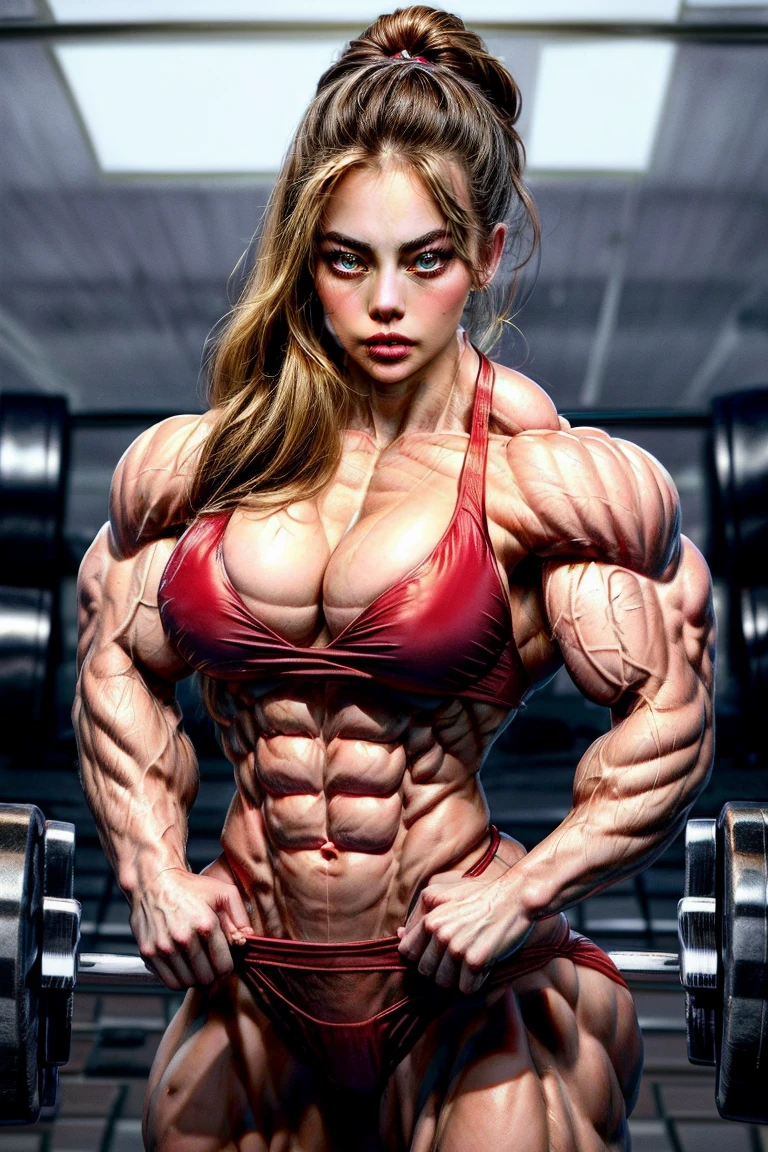 (2 girls body builders:1.6), ((masterpiece)), best quality, ultra-detailed:1.7, finely detail, high resolution:1.6, perfect dynamic composition, beautiful detailed faces:1.77, blonde babes:1.88, perfect red lipstick, perfect makeup:1.8, short denim bikini , large breasts:1.4, lovely look:1.7, gorgeous face:1.6, defined muscles:1.4, beautiful faces:1.8, alessandra ambrossio, izabel goulart, Kate Upton, Gigi Hadid, candice swanpoel ,popped out dense veins on muscles:1.8, hyper detailed picture:1.4, 8k resolution: 1.7, flex muscles:1.3, hyper muscular body shape:1.42, photorealistic:1.5, realistic:1.6, face masterpiece:1.74, good and professional lighting on picture:1.38, Ukrainian-Moroccan muscle beauty goddess, masterpiece 22 years old Ariana Grande and  Jennifer Lopez as bodybuilders, extremely high resolution, hyper feminine beauty , hyper realistic texture , extra large , hyper muscularity, hyper vascularity, ass of titanium, muscles of steel, ripped body shape, ripped sexy ass with bikini, muscular ass , topless, kissing, good face details, hyper face detailing, doing sex, super romantic moment, hyper romantic, romantic kiss, nude females, perfect symmetrical face, sexy french kiss with tongues, serious muscle posing, exaggerated muscular body, extremely shredded, flexing and posing muscles as bodybuilder, exaggerated veins on biceps