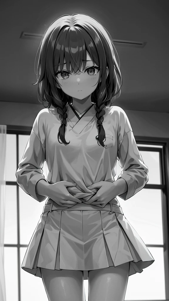 a girl, wearing thin skirt,((4k resolution)),((high quailty lens)),((best graphics model)),((Bright balance and soft ratio)), ((moderate dark balance)),((dark area 30%)),((((contrast 10%)), BREAK,((building best quality)),((ratio sun beam 60%)),((Sky light 10%)),BREAK,Japanese style colors, Soft-beam light, the way smooth, afternoon light
