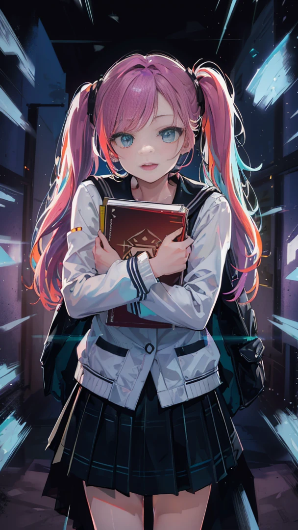 (Highest quality),(works of masters),(Super detailed),(Detailed Eye Description:1.0),(lens flare:1.0),(poster:1.0),(tarot card border:1.0),portrait centered,(close up:1.0),(nagative space:0.8),(Negative space:1.6),(alone),(floating colorful {wind|Water magic|墨water|water crystals|ice|fire|fire flame|lightning|Internet|rock|sand|particle|Fire flower of light|Blood}:1.0),(Many are colorful {soap bubbles|cloud|thorns|peak|vine|current|spiral|just|wing|tattoo|Vertical direction|octahedron}:1.0),(floating {Red|green|blue|aqua|purple|yellow|Black|white|grey|Pinkwater|tangerine|Lyme} {ribbon|merit|particle|blade|Droplets|snowflake|Soft balls}:1.0),({water crystal|ice|fire|fire flame|wind|water|Earth|Stone|space|music|Sonic|vortex} {magic|wing}:1.0), ({Ray tracing,luminescent|dappled sunshine,light,Caustics|night,black theme mystery,weird|easy going,soft}:1.2), ({rich and colorful|Flashing colors}:1.0),(Beautiful and detailed light:1.0),({lean forward|lean back|tilt to one side|}:1.2),{(Smile:1.0)|(Fake laugh:1.0)|(grim expression:1.0)},({small|small||lips,eyelash}:1.0),{(open mouth:1.0)|(Keep your mouth shut:1.0)|},({eyelash|eye shadow||}),{One Eye Closed|||},({Red|green|blue|aqua|purple|yellow|Black|white|grey|Pinkwater|tangerine|Lyme} hair:1.4),({short|long|mediate} hair:1.0),({from below|from above|View from the side|from behind|facing the observer}:1.3),(halo:1.3),(head tilt:1.0),(dynamic poses:1.1),(Asymmetrical hair:1.2),({Red|green|blue|aqua|purple|yellow|Black|white|grey|Pinkwater|tangerine|Lyme} {armor|skirt|collared shirt|suit|full outfit}:1.0),({formal|army|technical clothing|Urban Wind Style|casual,casual clothes|fantasy,Magic Mentor|wild,tribe|science fiction,futuristic}),({Plaid skirt|layered skirt|Fluffy skirtes|tights|Pants|shorts}),({Red|green|blue|aqua|purple|yellow|Black|white|grey|Pinkwater|tangerine|Lyme} {Eye|Eye|student}:1.4),{(forehead:1.5),asymmetrical bangs|side fringe|Hair between Eye|blunt bangs|Sweep bangs},{One Eye is covered|ponytail|High dou