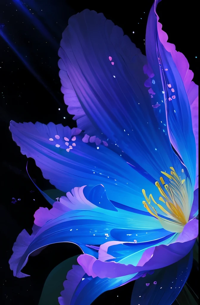 a flower with swirls and a blue background, glowing delicate flower, beautiful!!! digital art, gorgeous digital art, beautiful gorgeous digital art, very beautiful digital art, lily flower, beautiful color art!, beautiful digital art, by Marie Bashkirtseff, magical flowers, 🌺 cgsociety, beautiful flower, glowing flowers, by Albert Kotin, luminous flowers