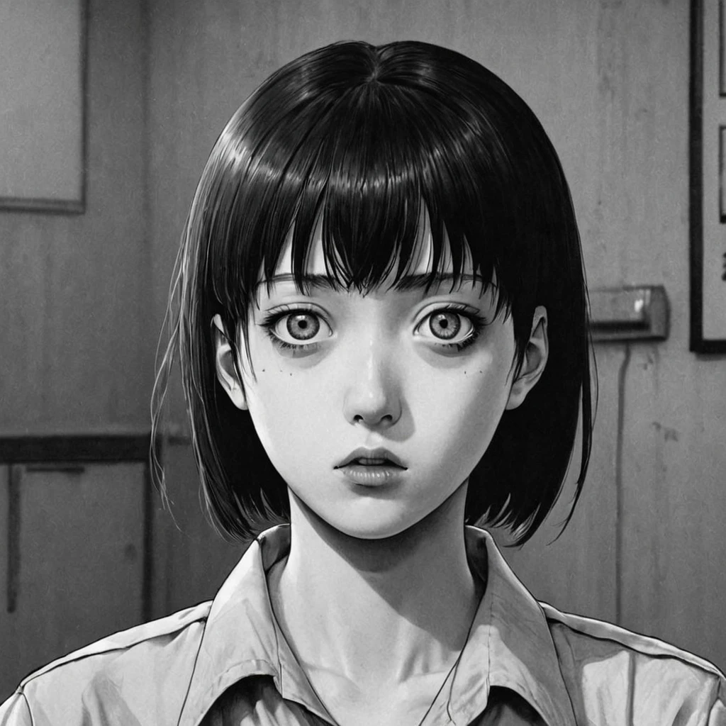 army military, (anime), bizarre scenario, Junji Ito, Yusuke Murata, black and white, 8k, anime, horror