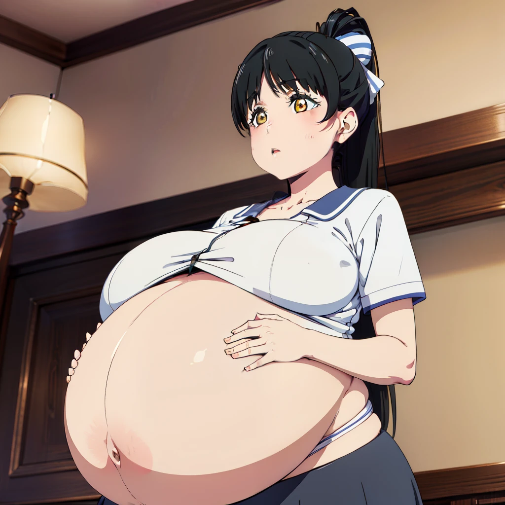 Black hair,Big Bump pregnant, Japanese school girl, Big , nipple, cum, Big Blue Balloons,16 yl, Big pregnant Belly, Big Pregnant girl, Largest Belly of Pregnant, Huge Pregnancy, background hotel room,Huge 9 months Pregnancy Belly,huge belly expansion, huge belly girl, yellow eyes,