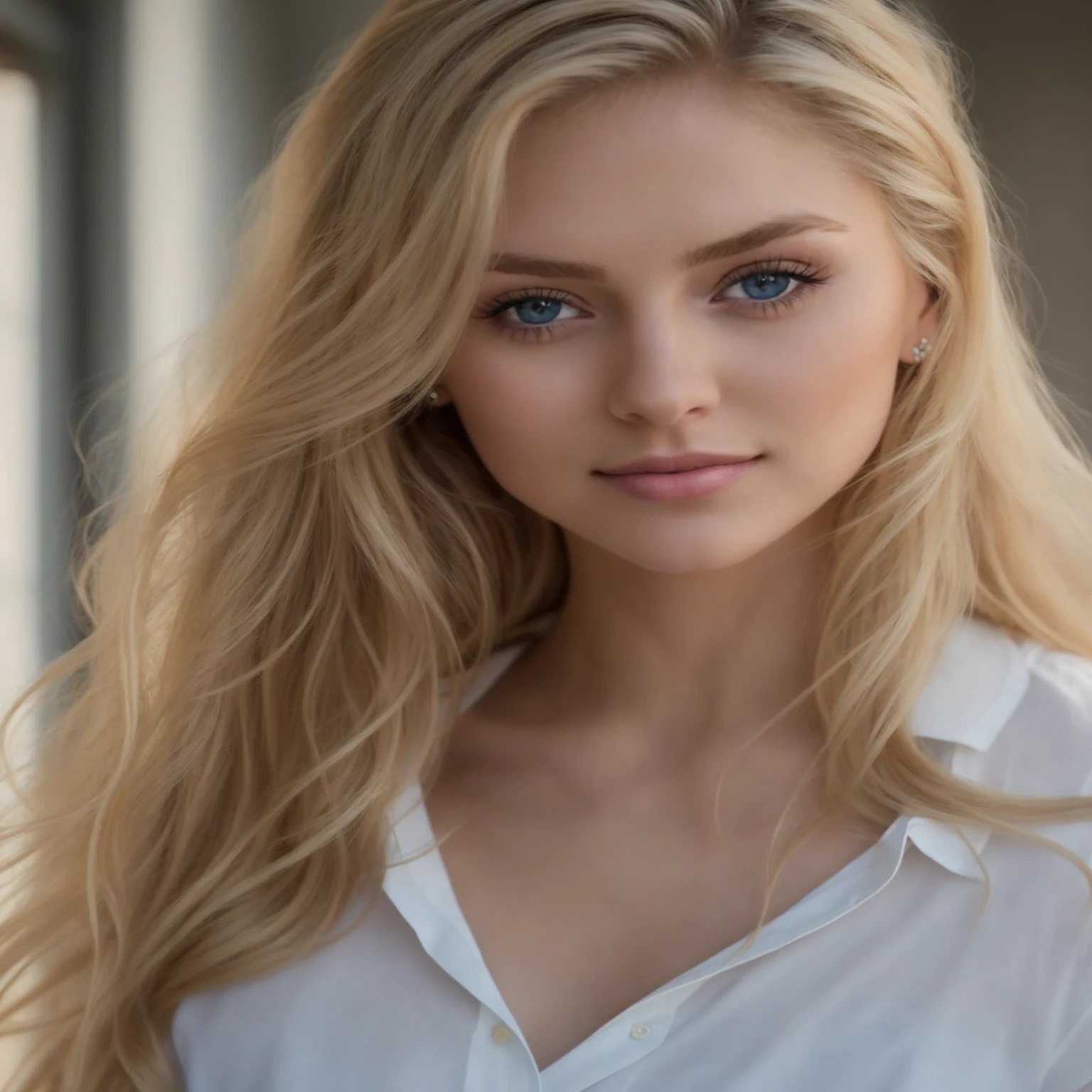 blonde woman with blue eyes and long hair posing for a picture, gorgeous young model, soft portrait shot 8 k, beautiful blonde girl, beautiful female model, beautiful young woman, very beautiful young woman, blonde beautiful young woman, beautiful blonde woman, blonde and attractive features, portrait of a beautiful model, photo of a beautiful woman, beautiful model girl, blonde hair and blue eyes