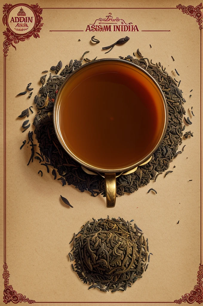 Design an advertisement on specialities of India (Assam Tea). Give a suitable brand name and use illustrations to advertise the product.