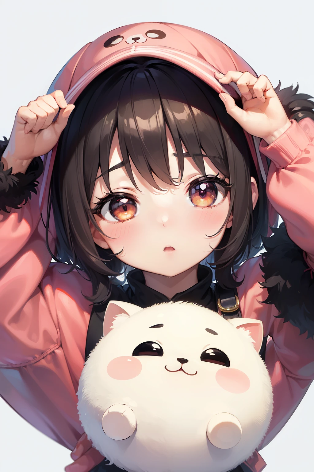 (Masterpiece, best quality, high resolution:1.4), adorable chibi character designed by MisteryChun, rounded and compact, big rounded eyes with thick eyelashes, small, plump lips, chubby cheeks, cute whiskers, detailed fur, high contrast colors, simple yet expressive facial expressions, casual attire, representing a youthful, energetic, and lovable character. (Highest Quality, Amazing Details:1), (Solo:1), add_detail:1.5 (Cute:1.1), (Chibi:1.3), (Chun:1.0), endearing expressions, playful poses, vibrant setting,