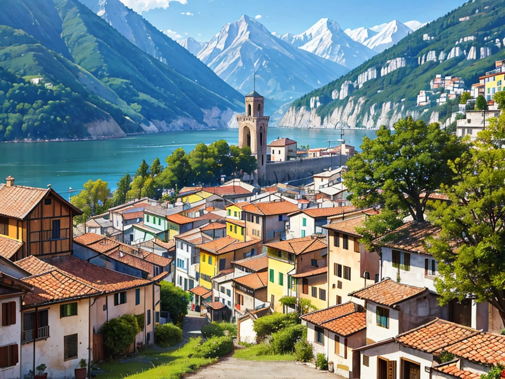 Italian city in the middle of the mountains