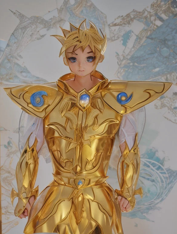 1.boy, saint seiya armor, blue and golden, beautiful light effects, vibrant colors, beautiful armor decourations, uhd, masterpiece,