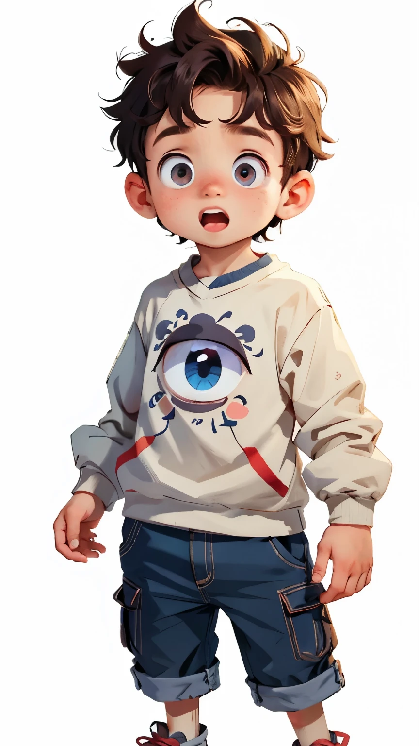 cute male child,Visibly clear mouth,big eye