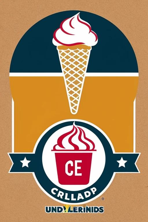 A logo for my ice cream company called Heladería El Grupo Unidos in Spanish