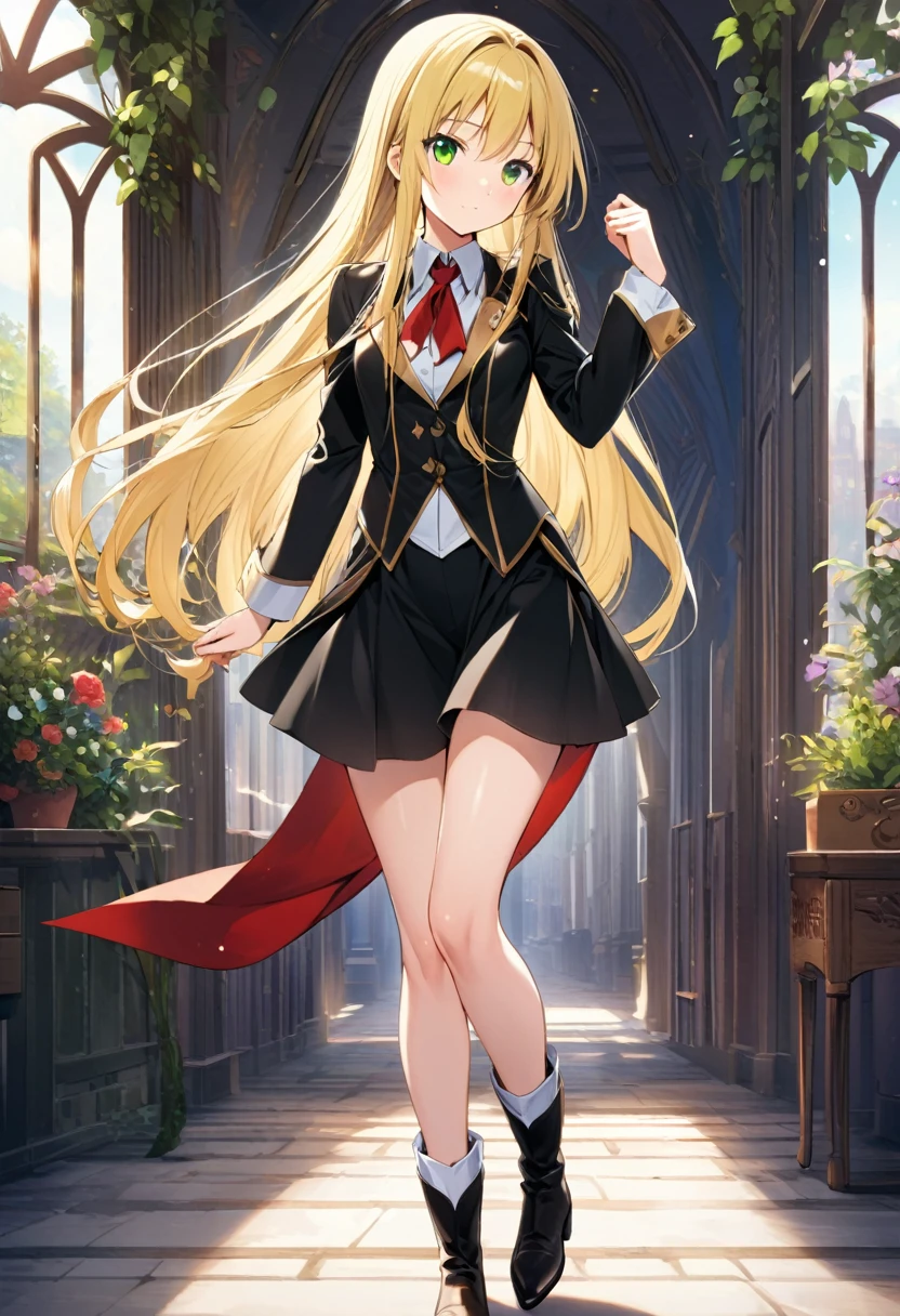 ((anime zero no tsukaima art, masterpiece, 4k, extreme quality)).
The theme is magic high school.
The setting is the Academy of Magic, it is extremely detailed, full of students varied across the scene, it's daytime, the setting is giant and futuristic, the view of the scene is complete and far, without blurring.
Disney's Rapunzel, only one, , she is 170 centimeters tall, her hair is 170 centimeters length, wonderful face, green eyes, she wears the Tristain's Academy of Magic uniform, very very very very very extremely long and shiny blonde Rapunzel's hair, green eyes, She is very thin, flat breasts, thin waist, wide hips, big round ass, wonderful curves, shy behavior, shy pose, fullbody.
the atmosphere is cool.
Complete view of the scene.