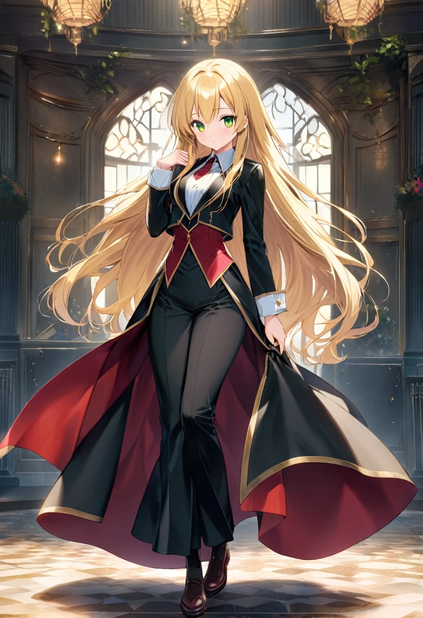 ((anime zero no tsukaima art, masterpiece, 4k, extreme quality)).
The theme is magic high school.
The setting is the Academy of Magic, it is extremely detailed, full of students varied across the scene, it's daytime, the setting is giant and futuristic, the view of the scene is complete and far, without blurring.
Disney's Rapunzel, only one, 16 years old, she is 170 centimeters tall, her hair is 170 centimeters length, wonderful face, green eyes, she wears the Tristain's Academy of Magic uniform, very very very very very extremely long and shiny blonde Rapunzel's hair, green eyes, She is very thin, flat breasts, thin waist, wide hips, big round ass, wonderful curves, shy behavior, shy pose, fullbody.
the atmosphere is hot.
Complete view of the scene.