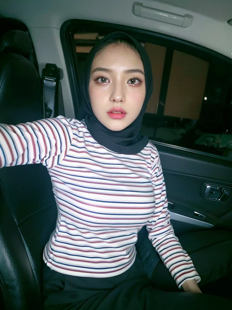 (Best quality, 8k, 32k, Masterpiece, UHD:1.2),Photo of Pretty Japanese hijab woman, large breasts, clean background, photo studios, fetish hijab, woman hijab sitting in a chair, digital art, gucci style, gucci clothes, album, official artwork, streetwear graphic design ,photo in studio, clean background, The Queen.