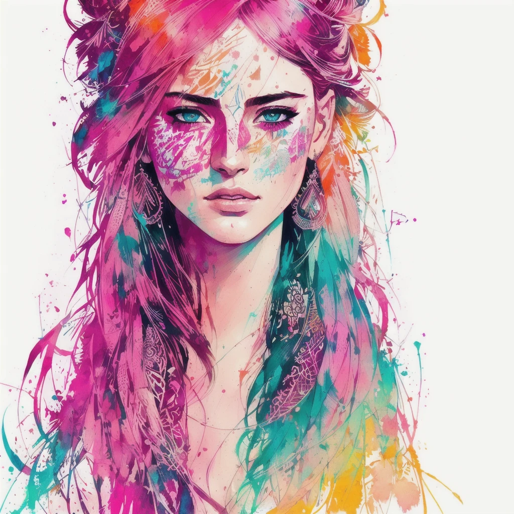 strong warrior princess, centered, key visual, intricate, highly detailed, breathtaking beauty, precise lineart, vibrant, comprehensive cinematic, Carne Griffiths, Conrad Roset, (the most beautiful portrait in the world:1.5)