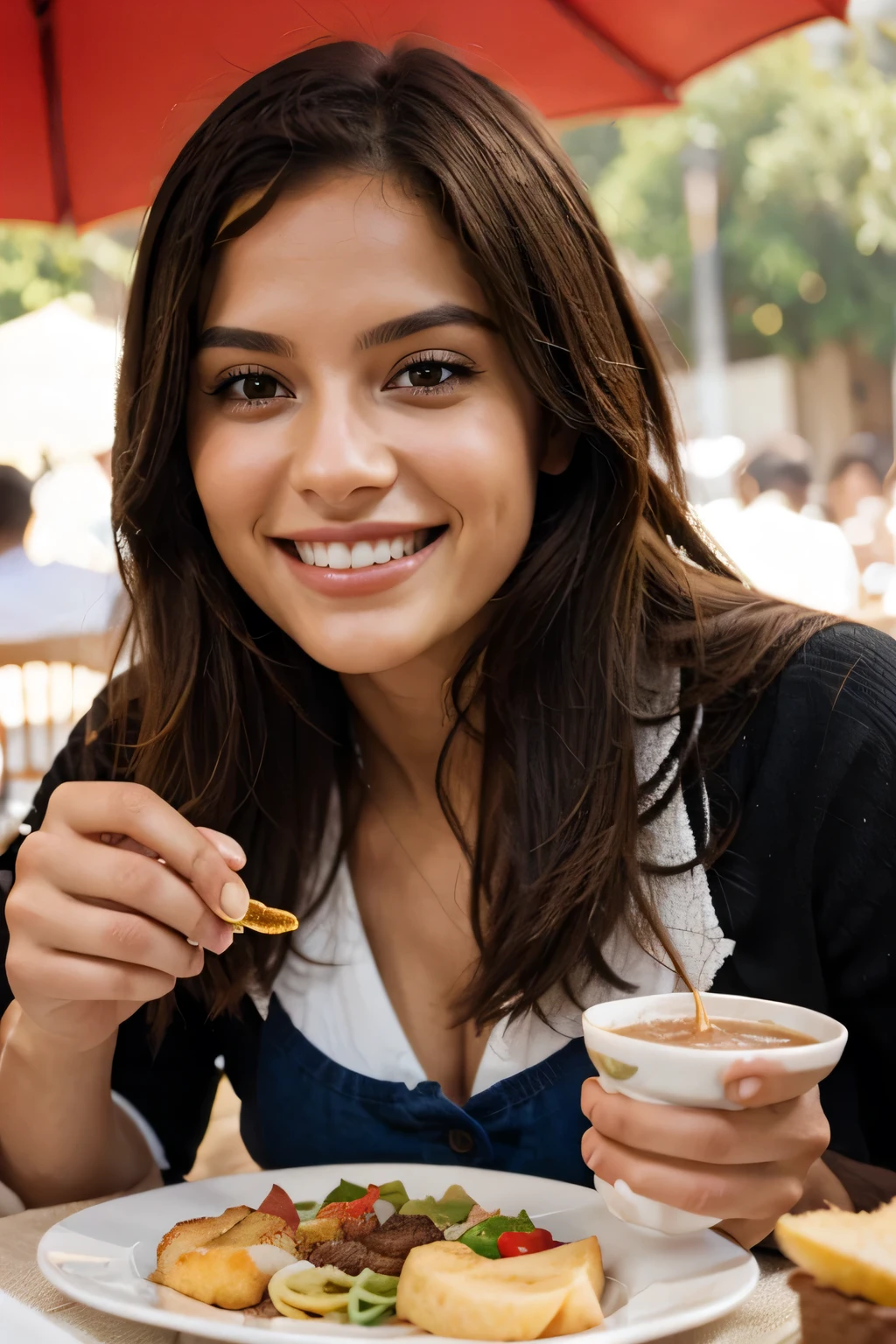 Smile while eating
