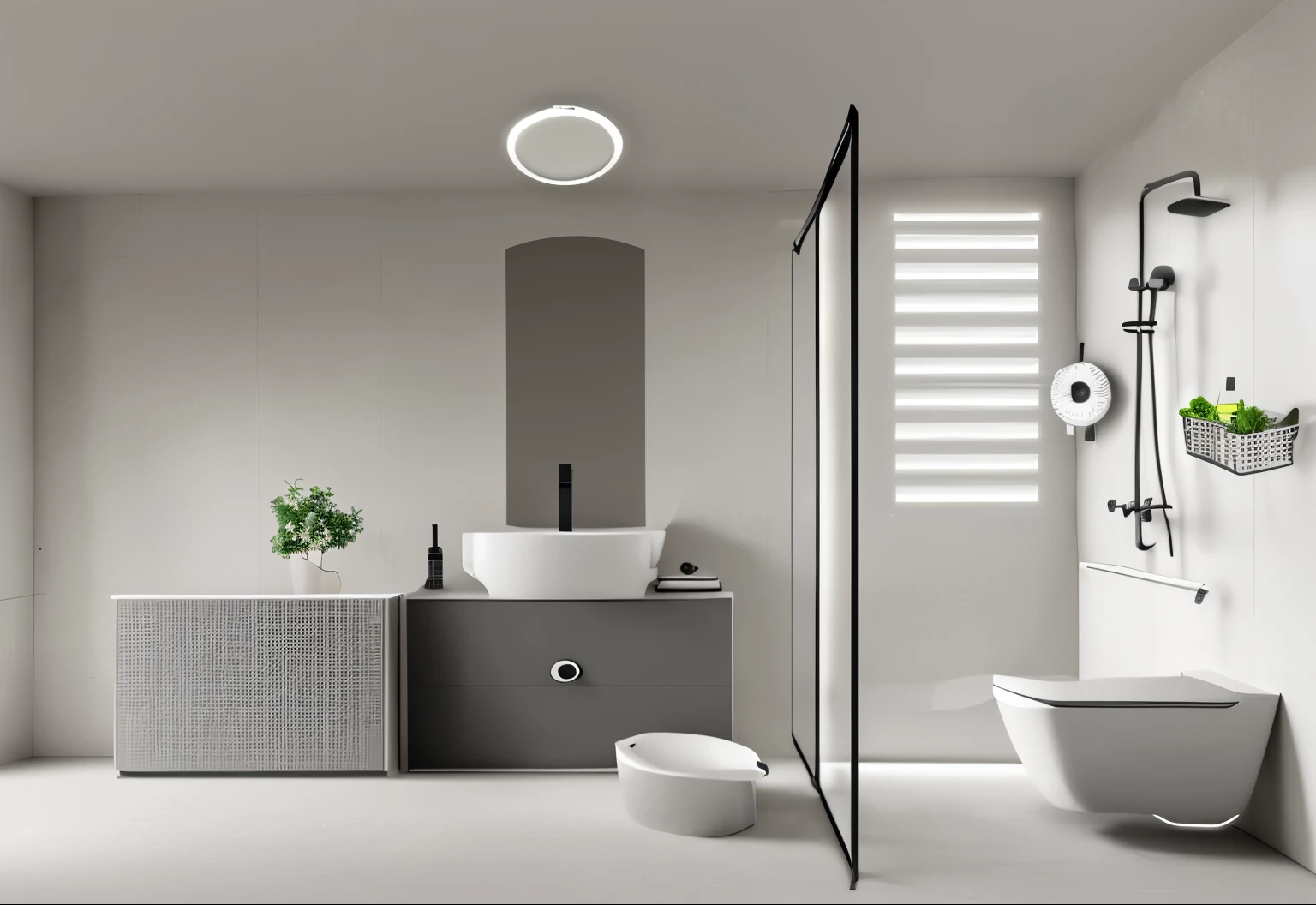 Modern minimalist bathroom