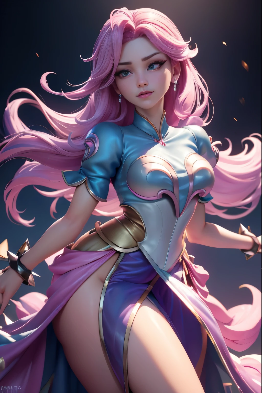 Chica Elfa (rose quartz SU-Elsa Frozen Disney Tinker waiFu mezclando modelos .) (ultra FUSION of white and pink hair) Fondo de pantalla CG Unity 8k altamente detallado, Tiro de estilo, Complejo, alto detalle, dramatic, Highest quality film still image, Muy detallado, obra maestra, mejor calidad, character design, Elsa, Elsa de frozen,Pink Diamond Fusion (( estilo oscuro)), estilo de renderizado realista y ultra detallado, Luz natural, sharp character design, (enfoque duro, 8K), (((textura natural de la piel))), texturas 8K, Soft cinematic lighting, sala de luz de adobe, cuarto oscuro, hdr, sofisticado, Elegant, rico detalle, Sharp focus appearance) )), tonos calmantes, frenzy of details, Detalle intrincado, Super detail, bajo contraste, soft film lighting, colores apagados, Exposure Mix, hdr, Desteñir, 35mm, F/1.4, YO ASI, F 16, 25 sec.
