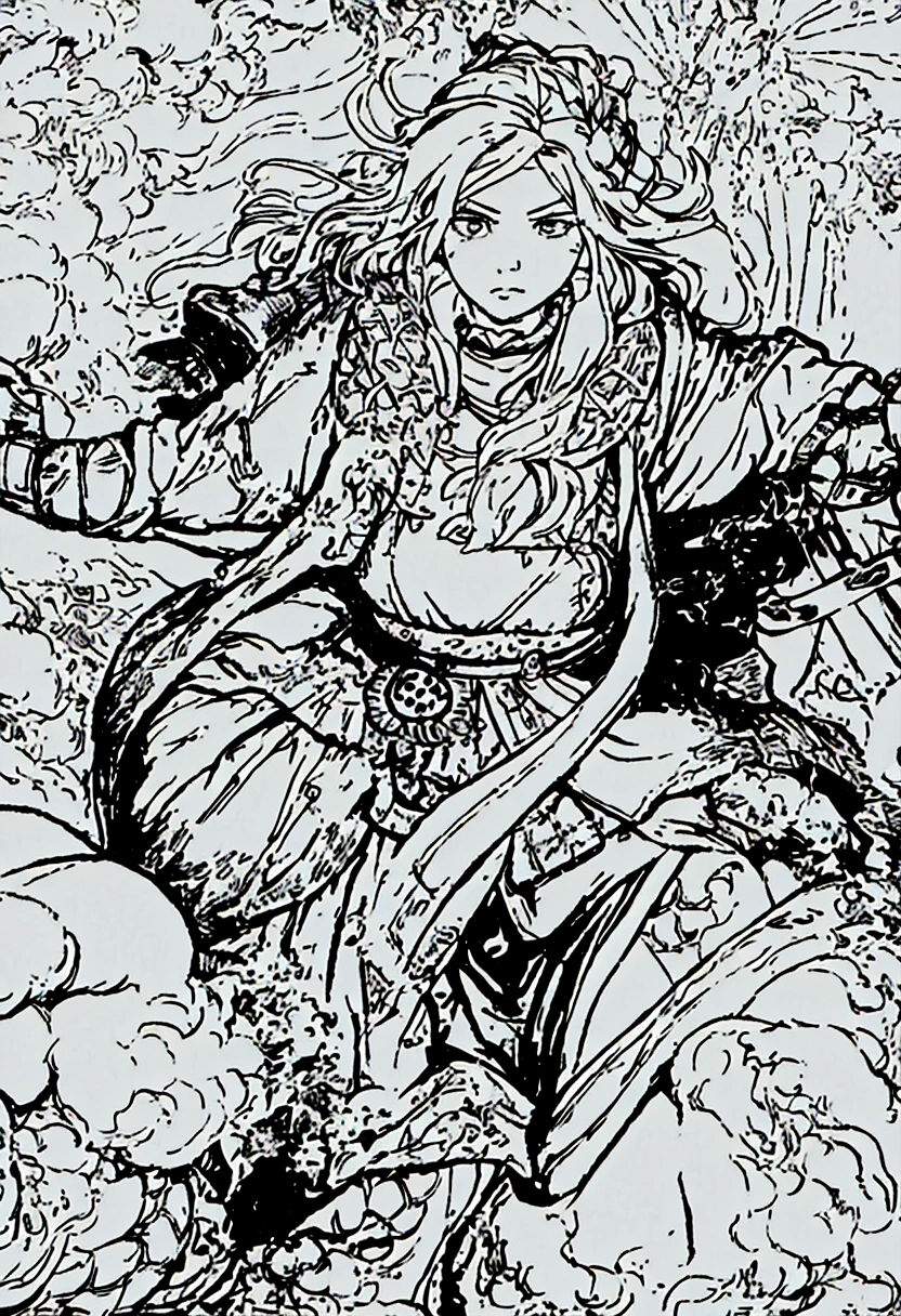 create a logo of a female character that is a viking, looks straight forward, strong, northern mythologi style. Create the character to be inside a circle shape like a coin with rune inscriptions.
