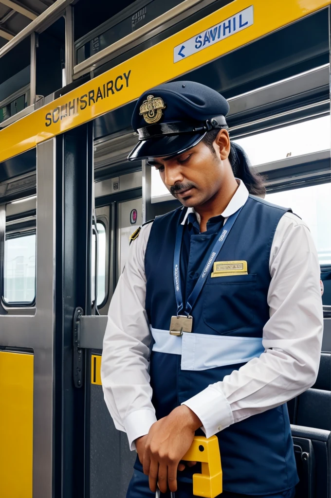 Create a graphic card imparting level cross safety awareness for passengers of Southern Railway