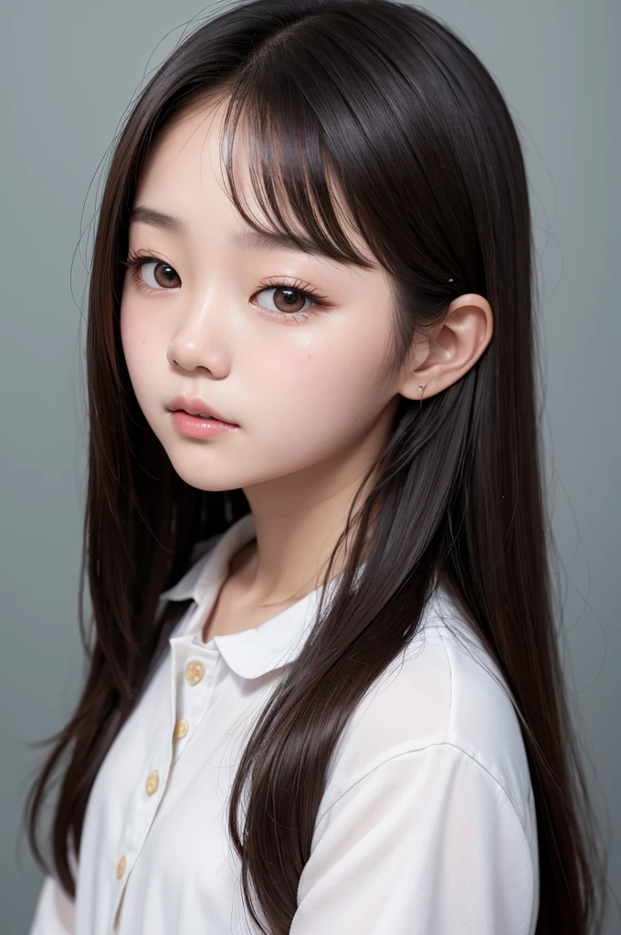wonyoung, selfie, realistic, 1girl, simple background