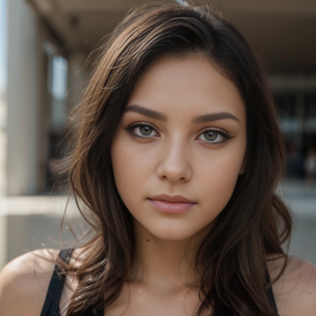 (une jeune fille colombienne de 21 ans)),((long curly black hair)),yeux marrons ,(((maquillage naturel,peau radiante, beau corps habillé,peau douce,enchanteur))),waiting at the airport with a classy outfit ,gros cul rond,arched back,pose instagram,((post bad)),((texture de peau ultra réaliste)),artwork,realistic face,8k,yeux parfaits,Fujifilm XT3,Heure d'or,85mm,Best quality,high resolution