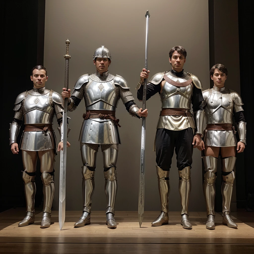 Two types of Roman soldiers, one in full armor with a shield and sword, and another in a more relaxed pose.