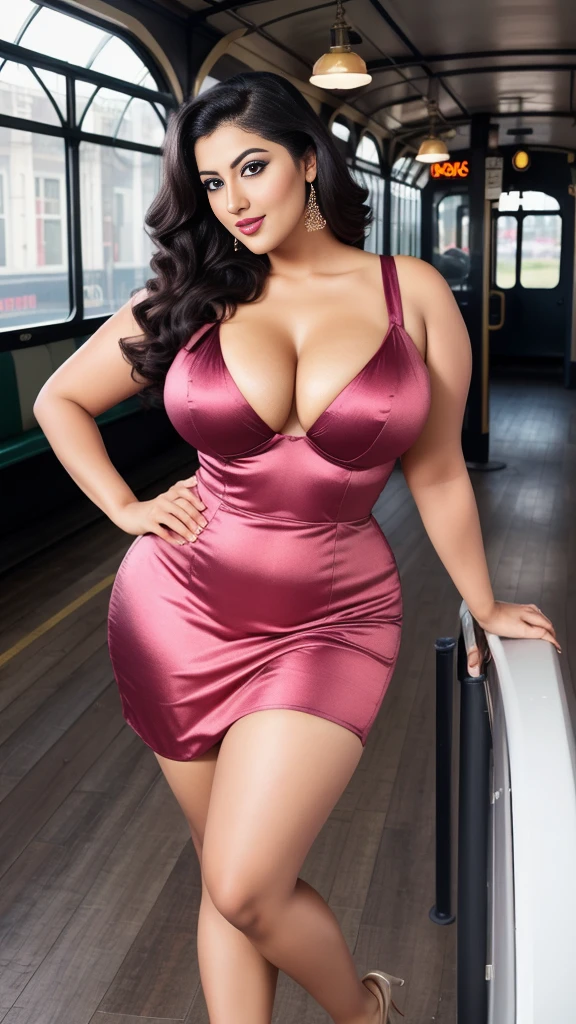 Madhubala Indian beautiful actress curvy plus size hour glass bulky huge figure woman, closeup camera view, big huge m-cup breast, wearing Women's Elegant Sleeveless Vest SKU: sz2403144963926722 (100+ Reviews) GBP£5.49 GBP£6.49 -15% Including VAT shein club logo Save GBP£1.27 off this item after joining. Color:Multicolor, elegant standing position, eye contact view, different style hairstyle, bright eyes, thin eyebrows, fair skin, blushing cheeks, prefect head to toe view, full bodyVintage Train Station: A historic train station with vintage architecture, antique trains, and retro signage. This backdrop evokes a sense of nostalgia and glamour, ideal for showcasing vintage-inspired fashion or timeless elegance, ultra realistic skin texture, head to toe view, full body shot, full body view, smile face, black hair, Indian face, perfect skin tone light, ultra realistic skin texture,
